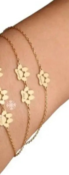 Paw Charm Bracelet-Double-Final Sale