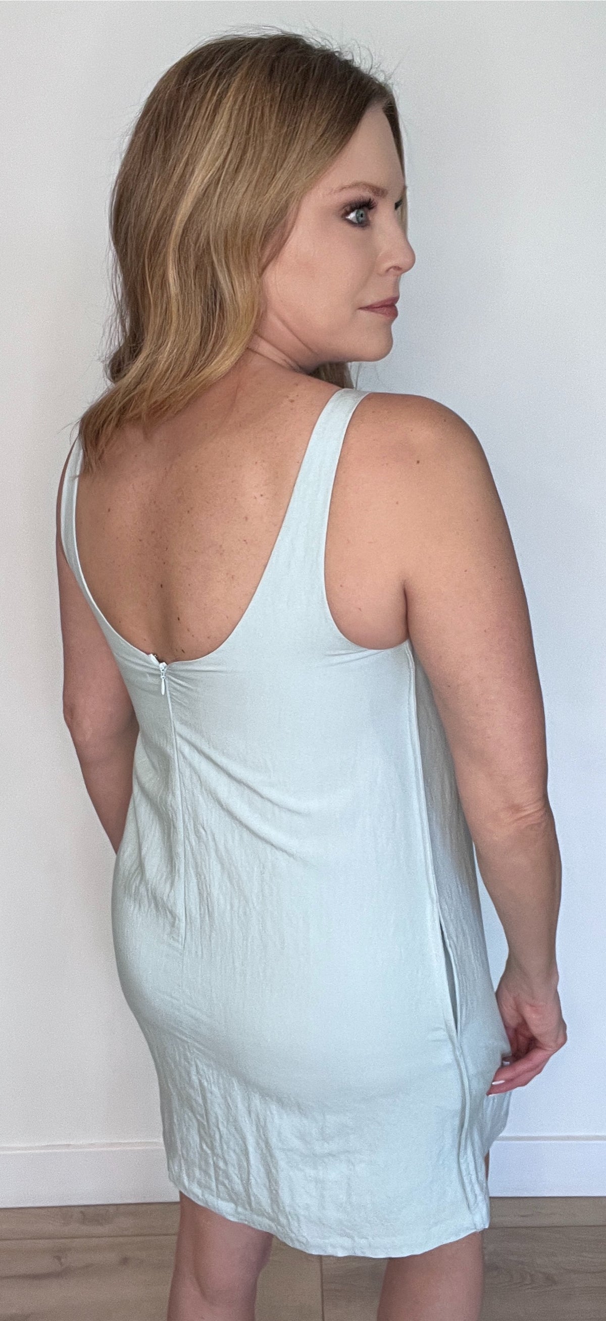 Soft Horizon Dress-Blue