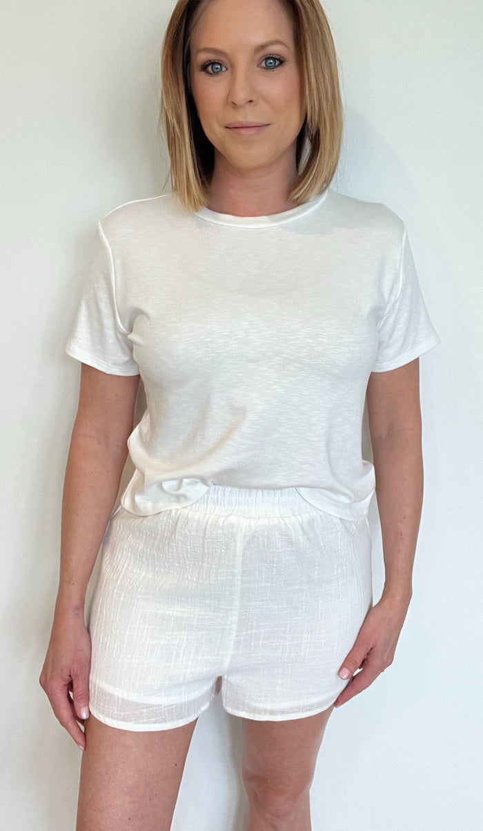 Sand And Sea Shorts-White-Final Sale