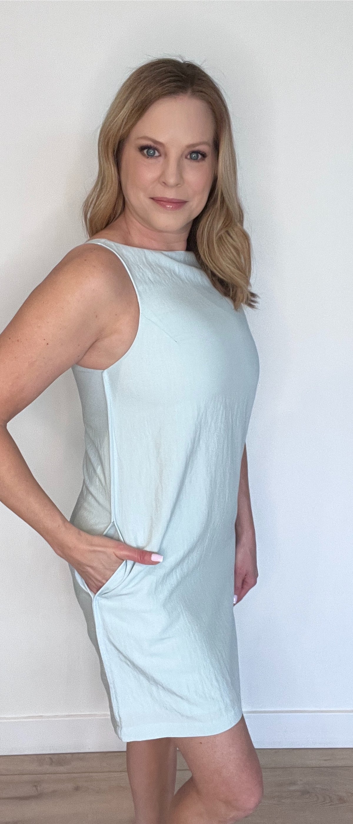 Soft Horizon Dress-Blue