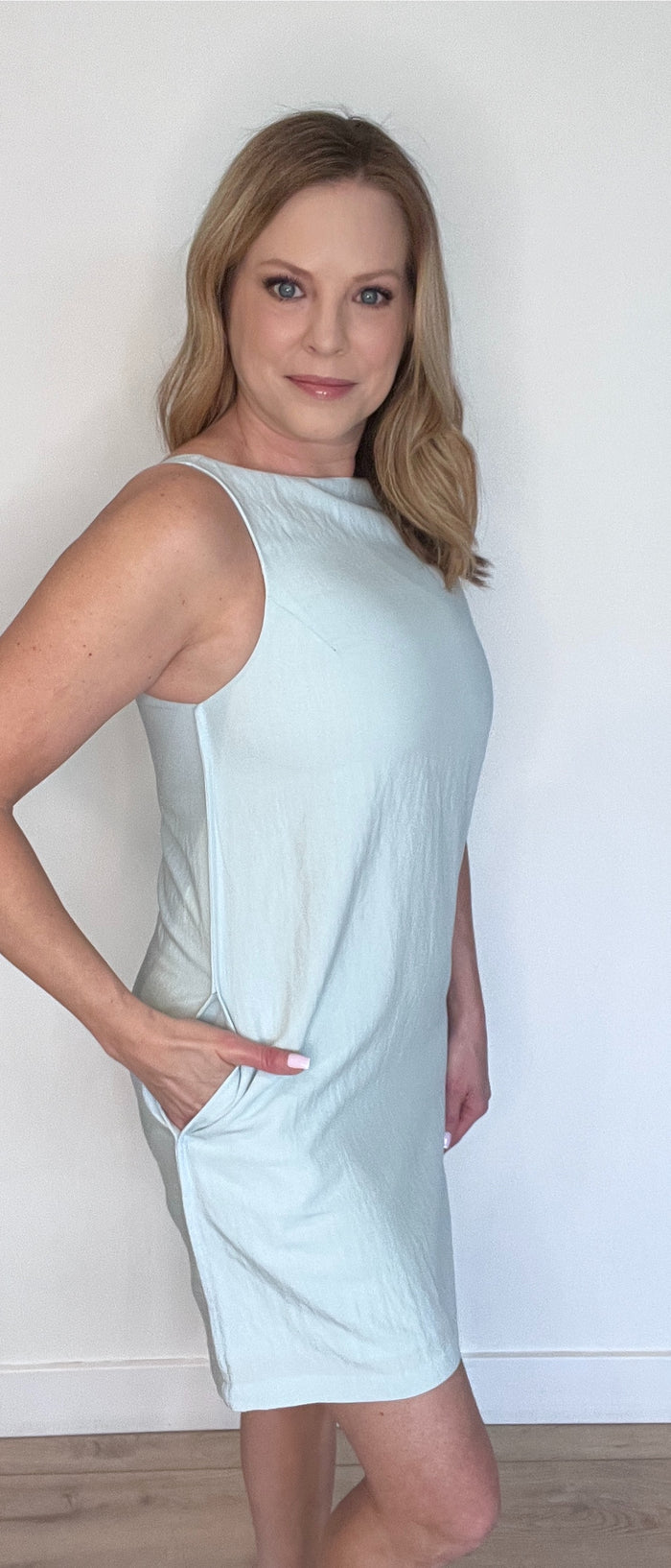 Soft Horizon Dress-Blue
