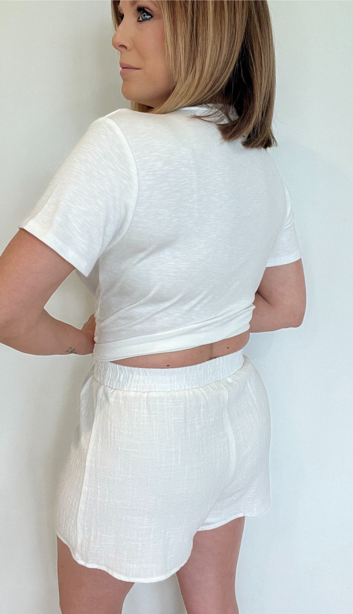 Sand And Sea Shorts-White-Final Sale