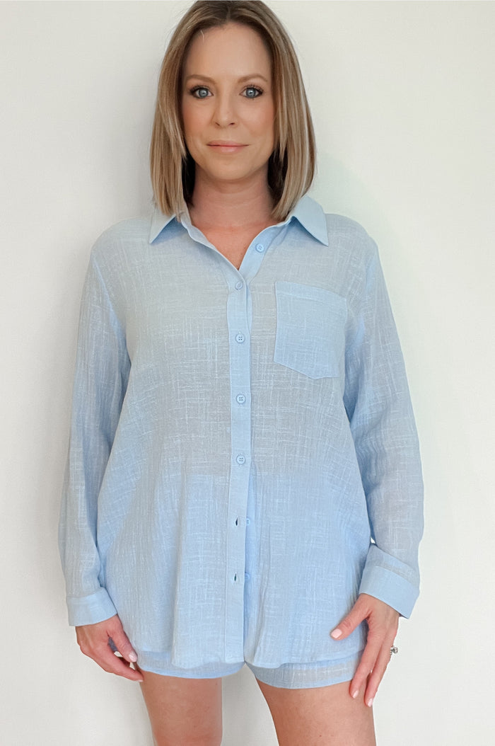 Sand And Sea Set-Powder Blue-Final Sale