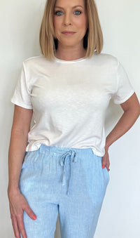 Seabreeze Pants-Blue Microstripe