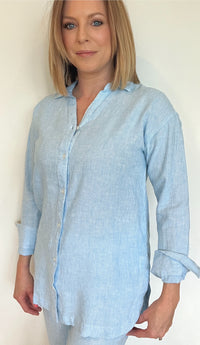 Seabreeze Button Down-Blue Microstripe