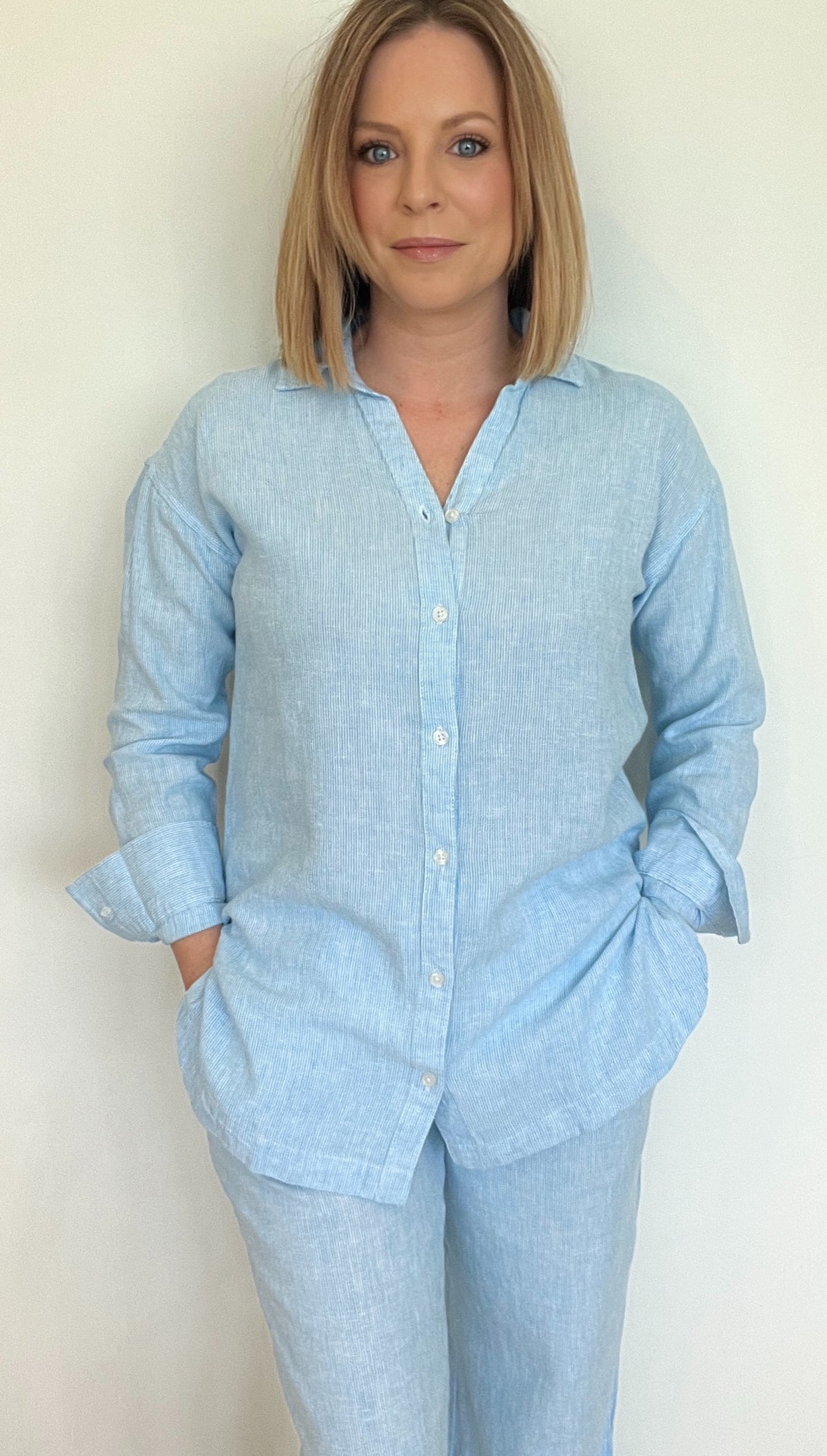 Seabreeze Button Down-Blue Microstripe