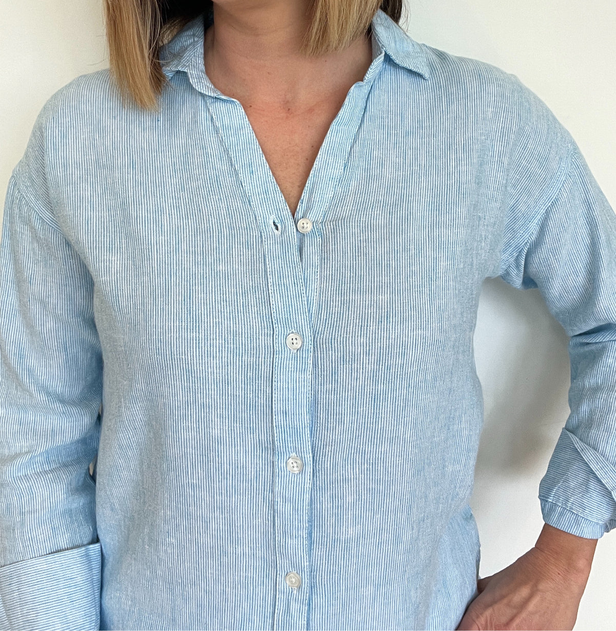 Seabreeze Button Down-Blue Microstripe