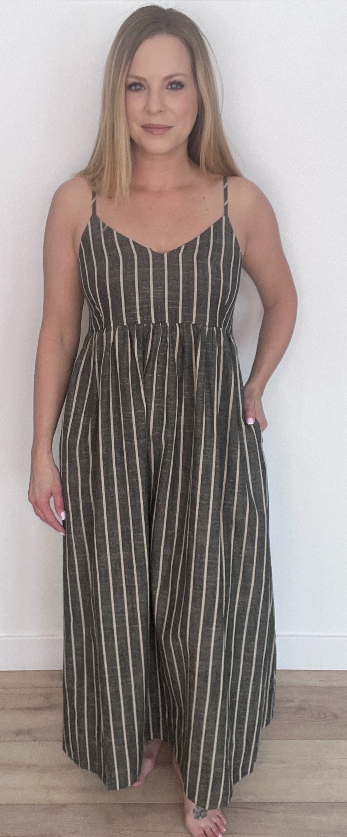 macy's linen dresses Lands' End Petite Linen Above the Knee Puff Sleeve Dress