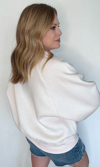 Piper Collared Sweatshirt-Pale Pink