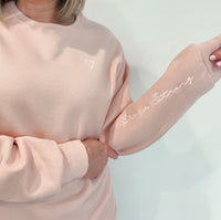 She Is Strong Sweatshirt-Pink-Final Sale