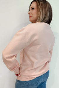 She Is Strong Sweatshirt-Pink-Final Sale