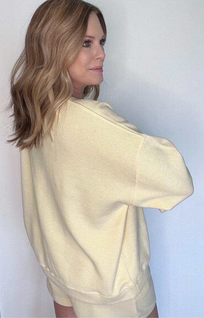 RESTOCKED-Fresh Air Pullover-Lemon