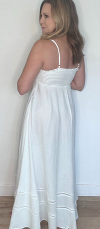 Sun-Drenched Cotton Dress-White