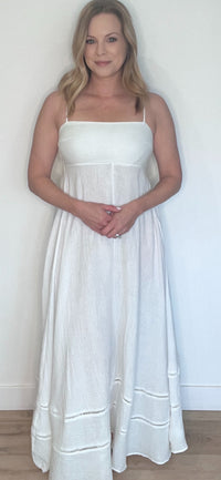 Sun-Drenched Cotton Dress-White