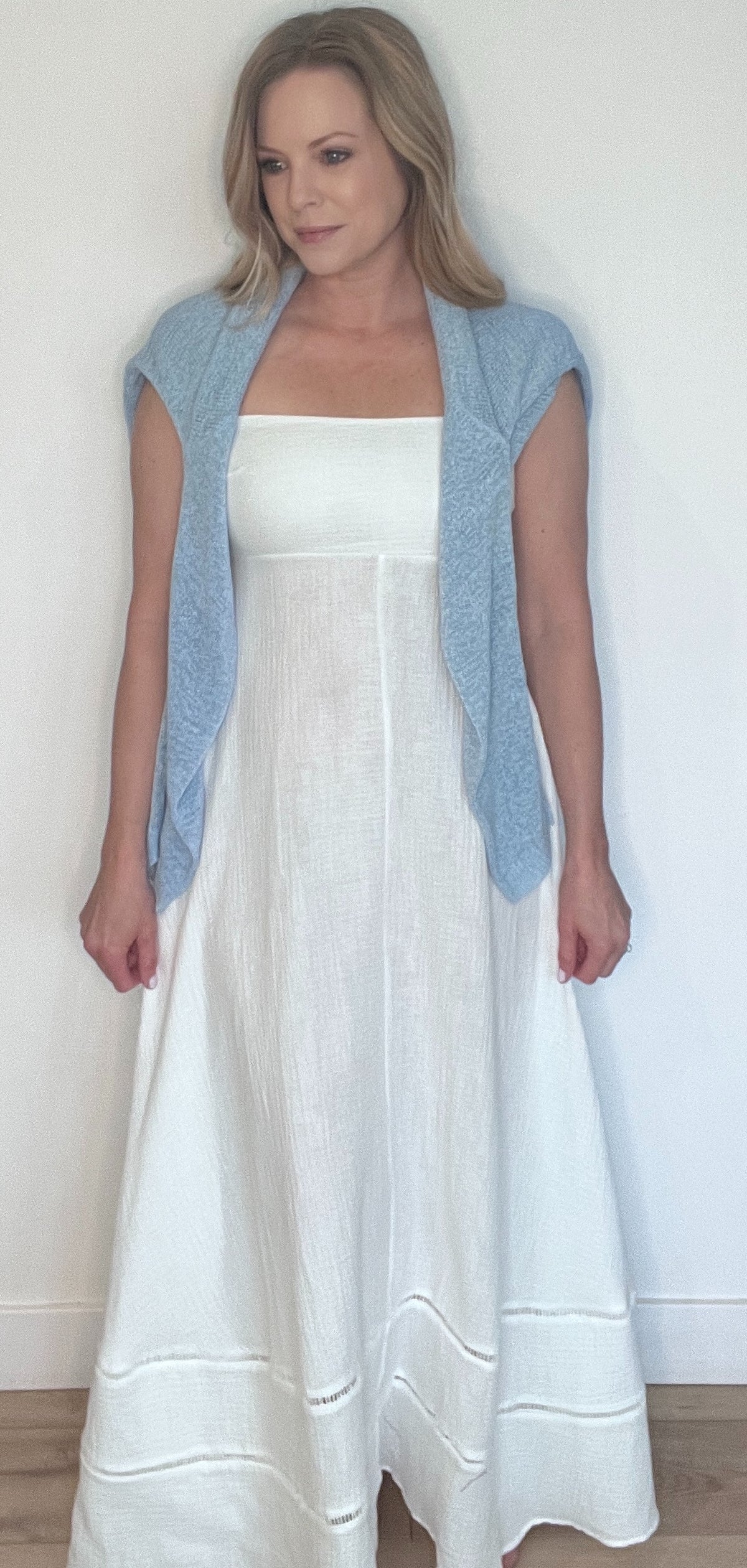 Sun-Drenched Cotton Dress-White