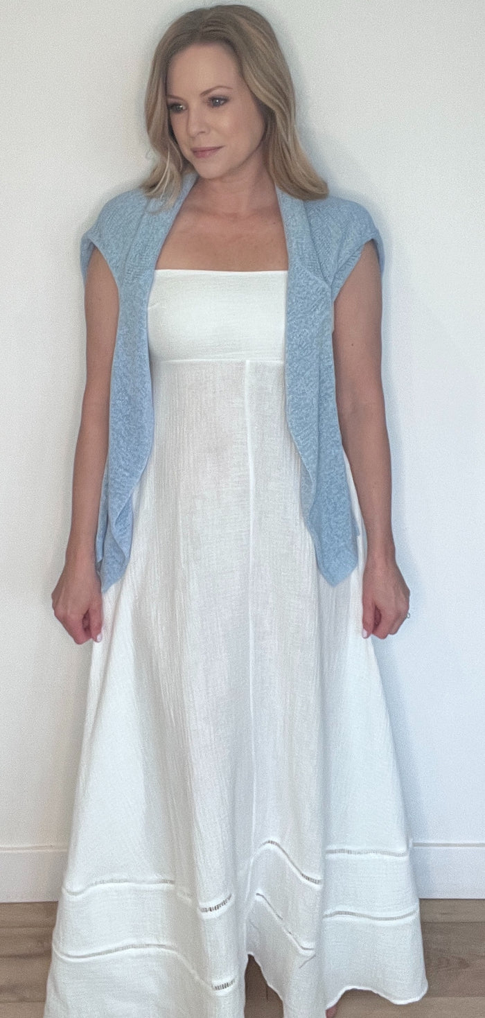 Sun-Drenched Cotton Dress-White