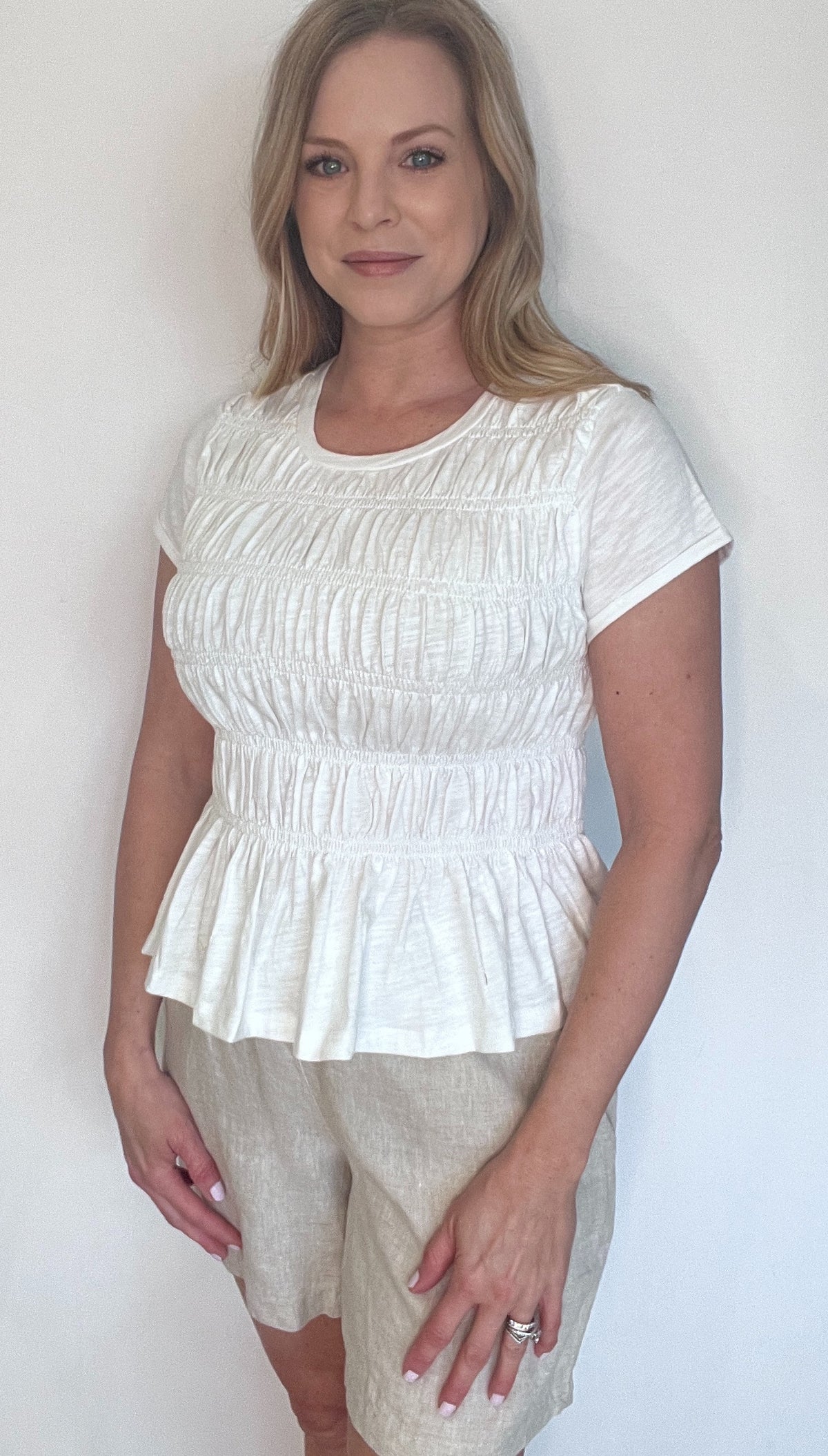 Parisian Cotton Top-White-Final Sale