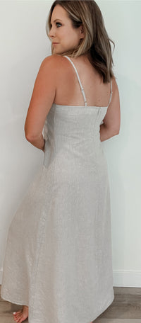 Pebble Beach Linen Maxi Dress