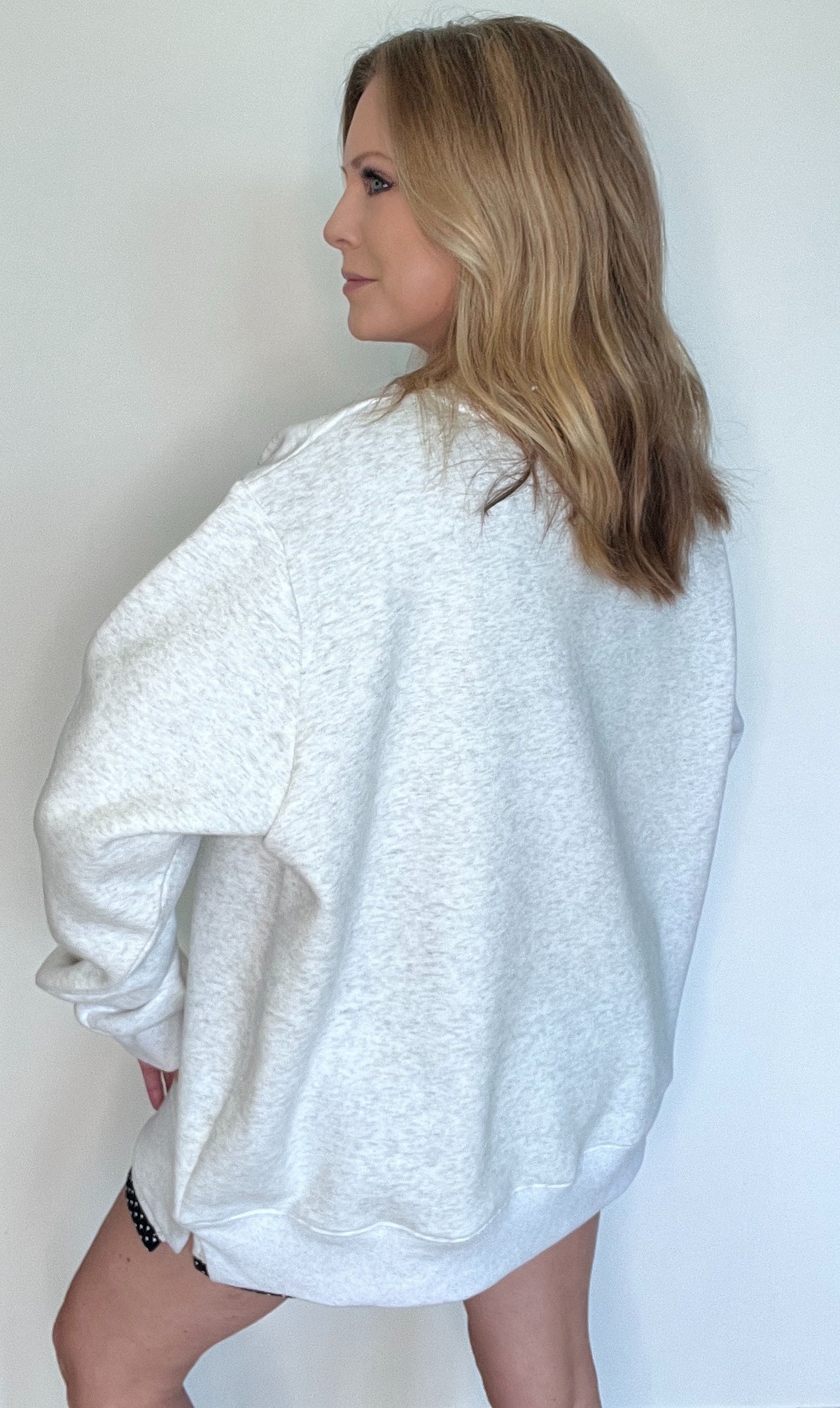 USA Polka Dot Sweatshirt-Navy/Grey