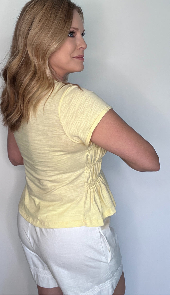 Parisian Cotton Top-Yellow