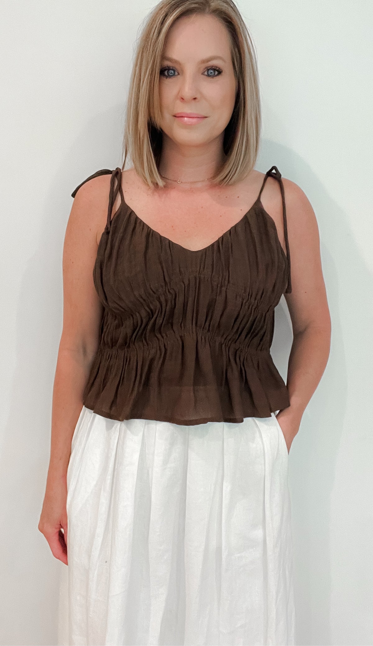 Kendra Tank-Cocoa-Final Sale