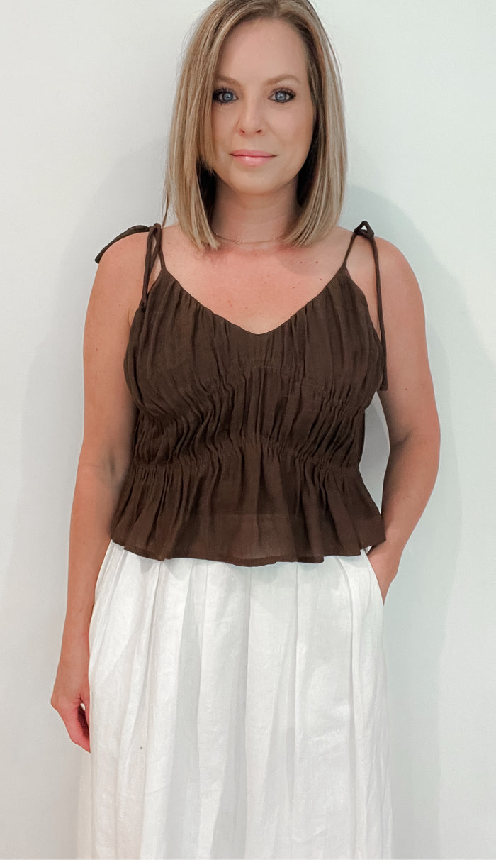 Kendra Tank-Cocoa-Final Sale