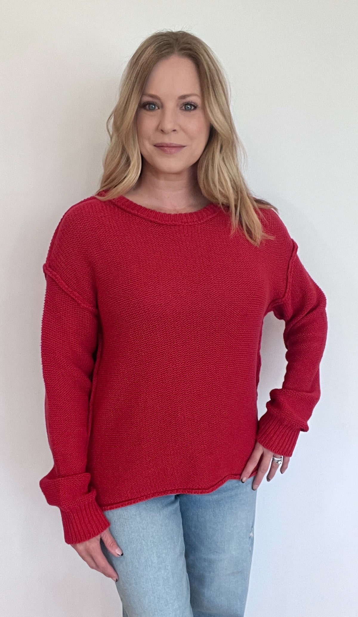 Hailee Sweater-Red