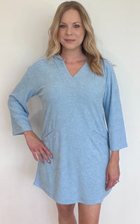 Softies Summer Terry Hoodie-Sky Blue