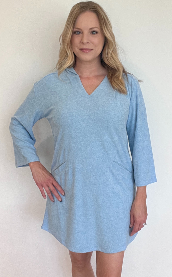 Softies Summer Terry Hoodie-Sky Blue