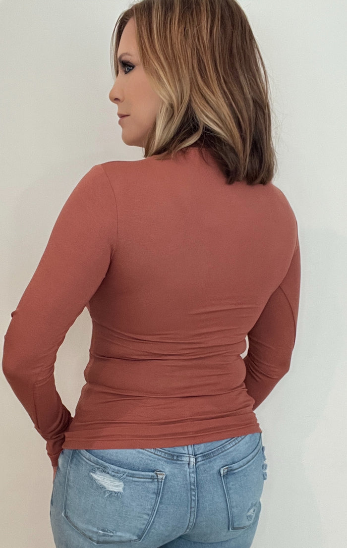 The Perfect Layering Top-Rust-Final Sale