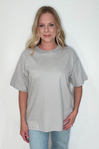 The Everyday Oversized Tee-Grey