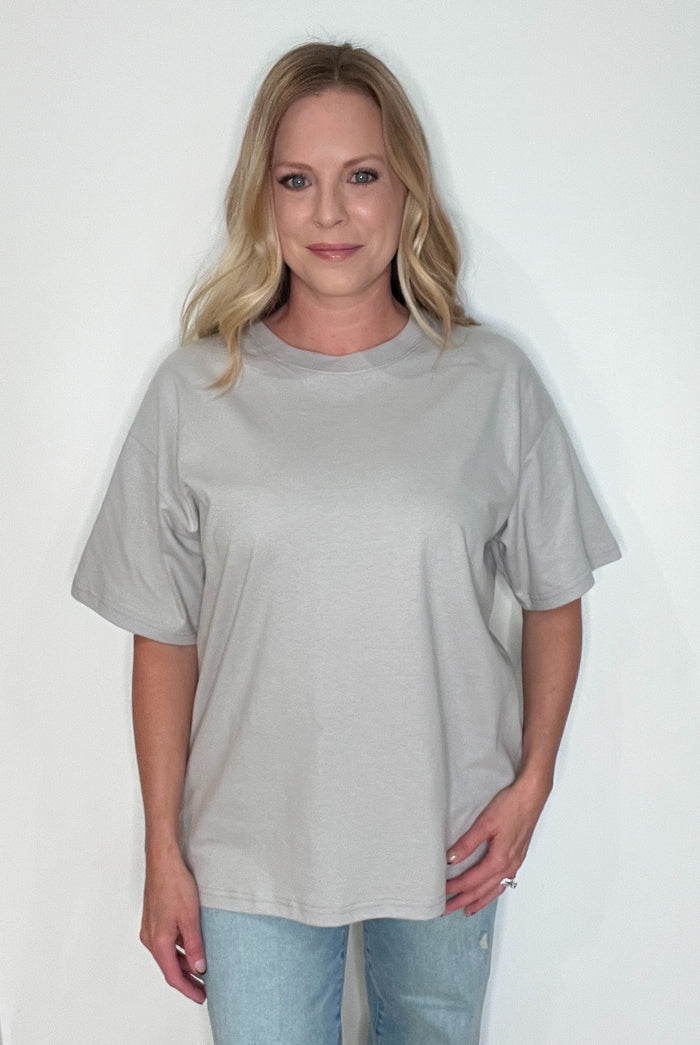 The Everyday Oversized Tee-Grey