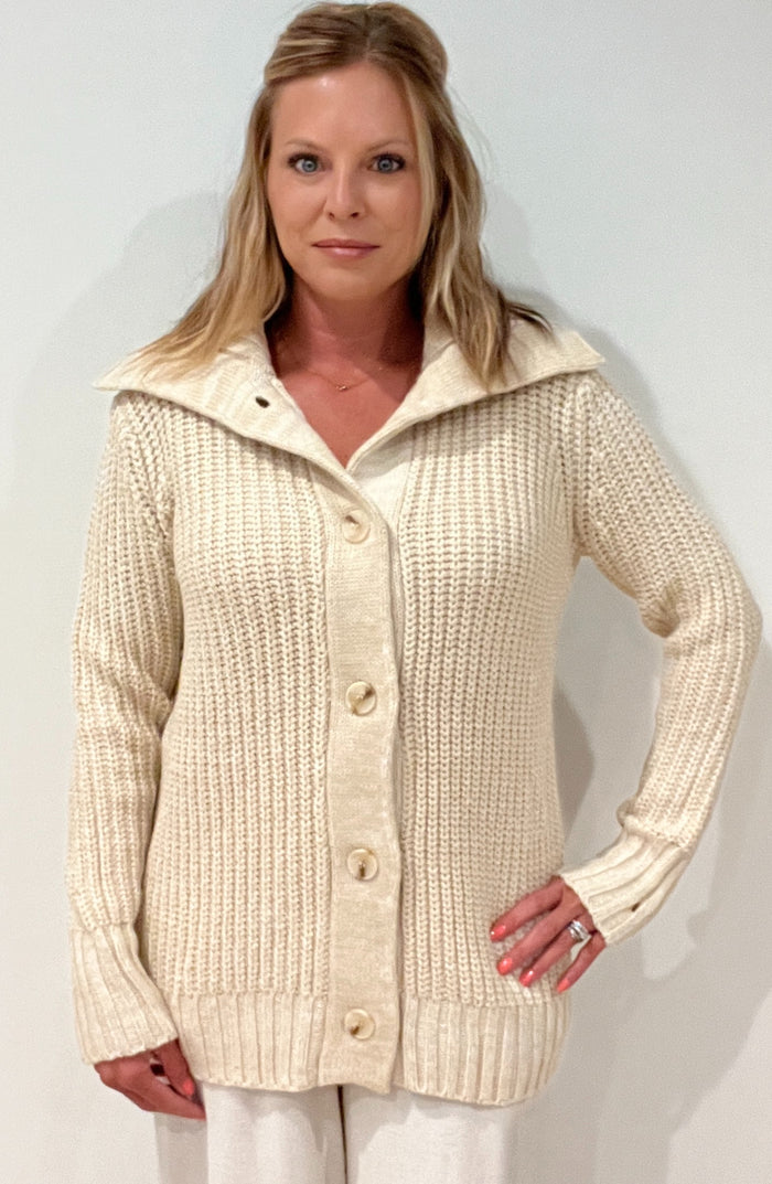 Eliana Wide Collar Cardi -Final Sale