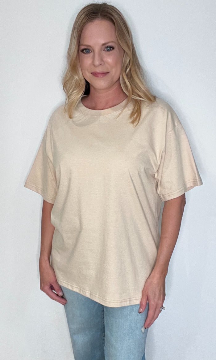 The Everyday Oversized Tee-Ecru