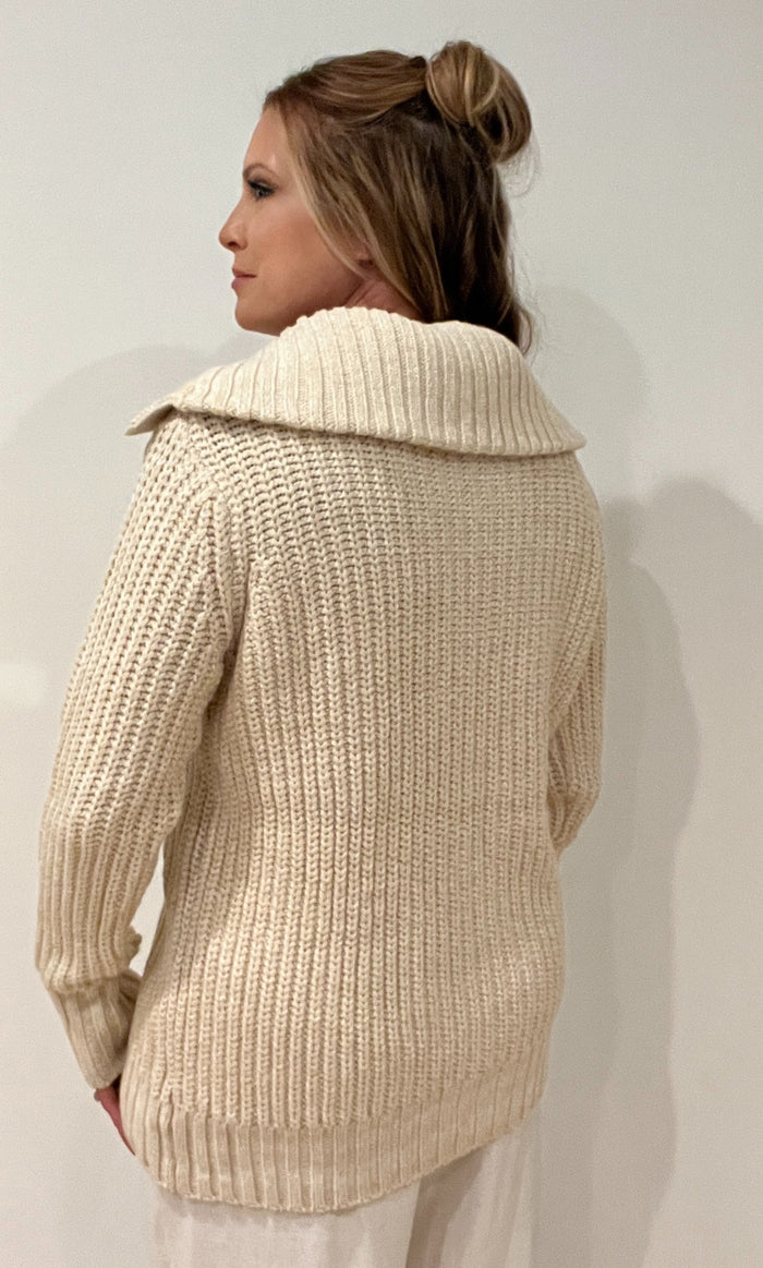 Eliana Wide Collar Cardi -Final Sale