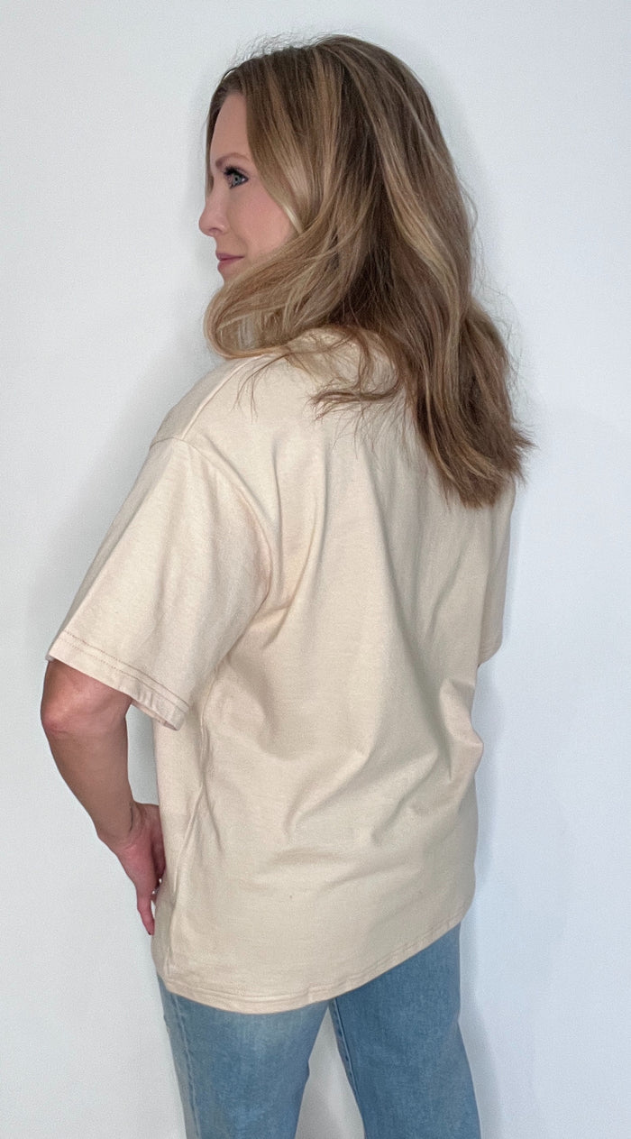 The Everyday Oversized Tee-Ecru