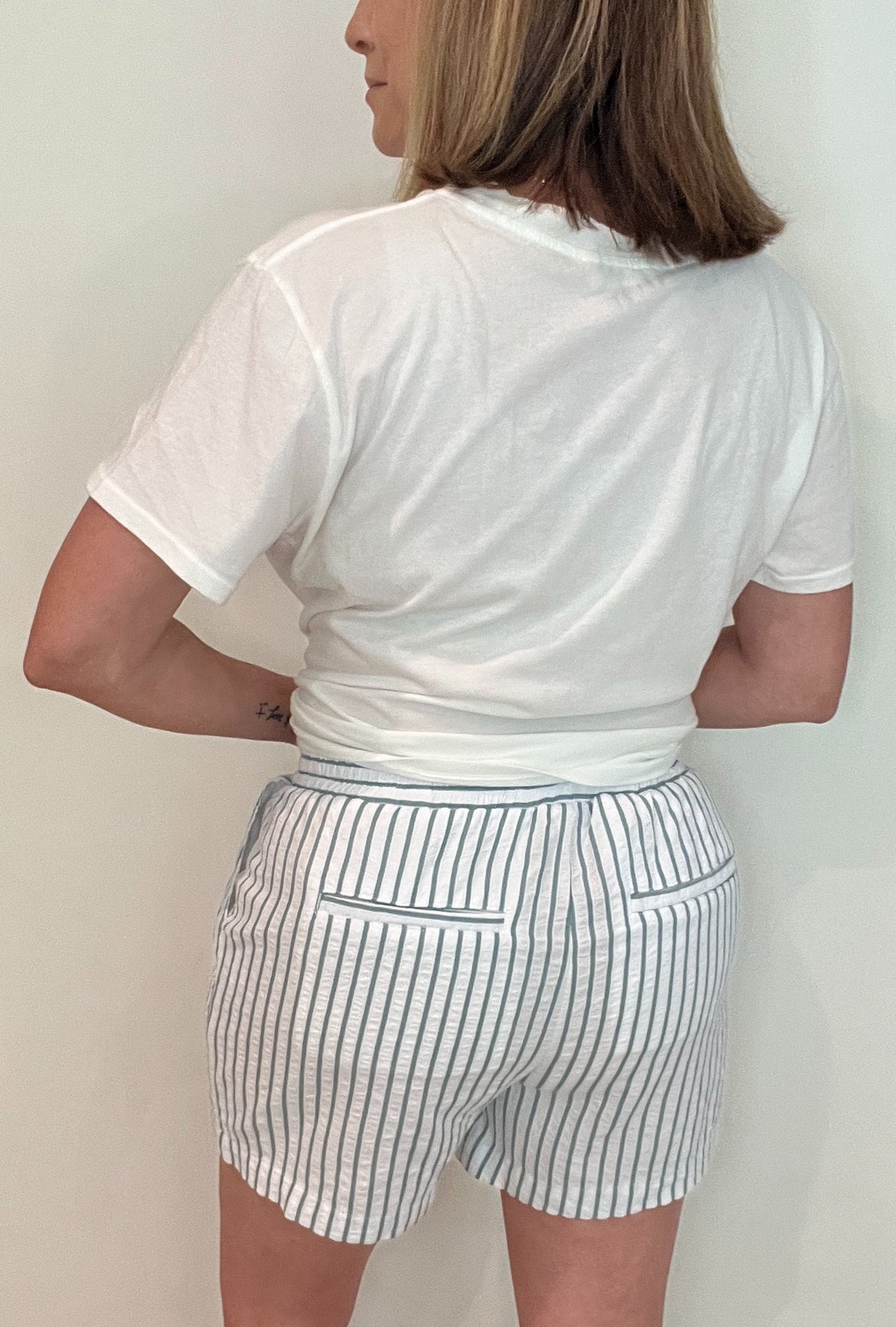 Marina Shorts-Teal/White-Final Sale