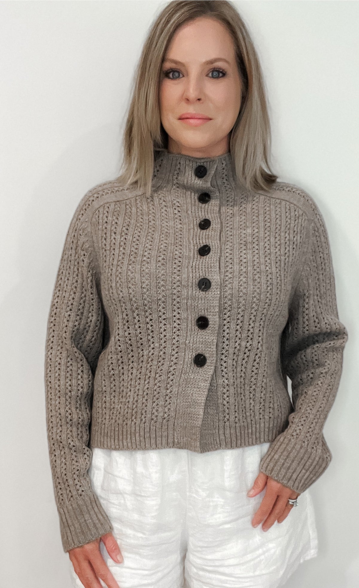 The Bynn Caridigan-Taupe-Final Sale