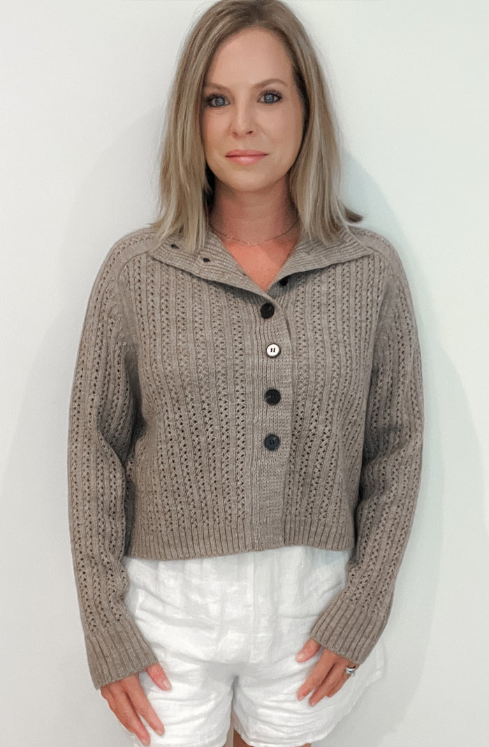 The Bynn Caridigan-Taupe-Final Sale