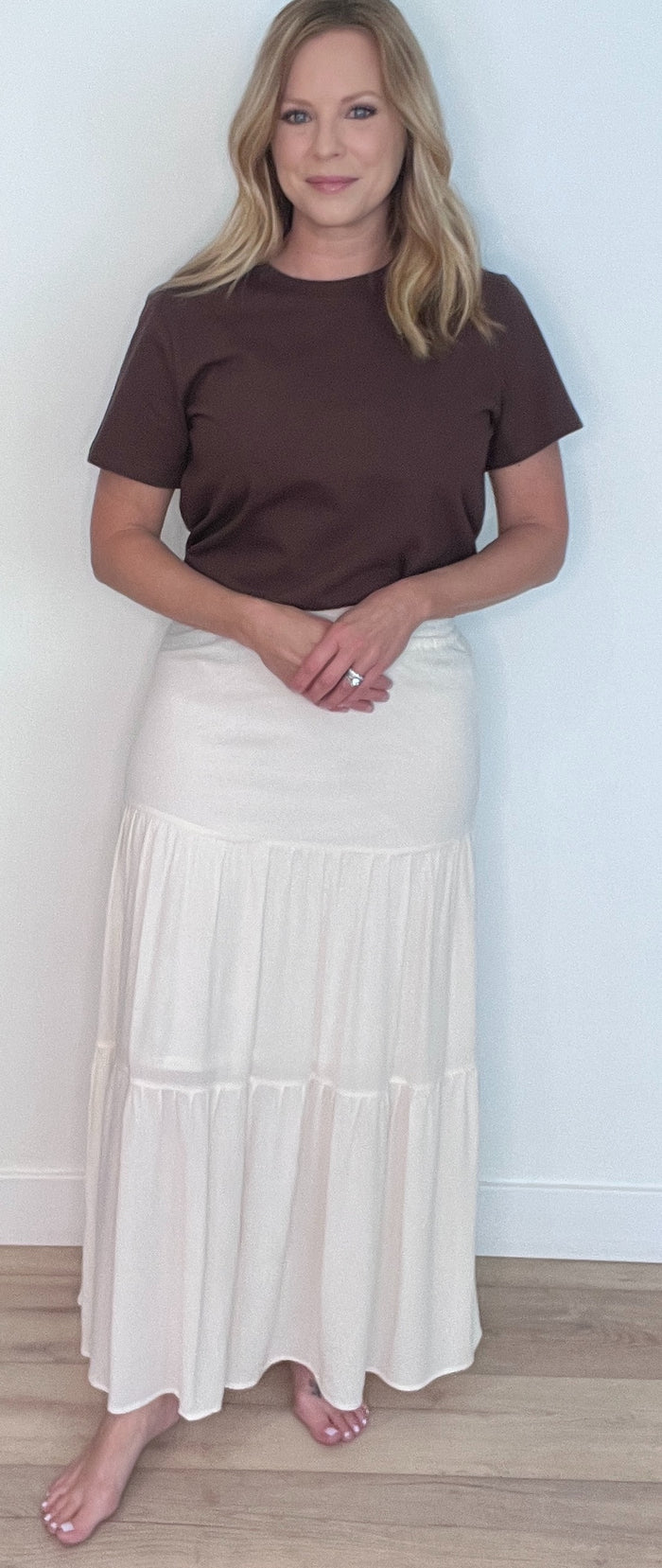 Vanilla Bean Maxi Skirt-Vanilla