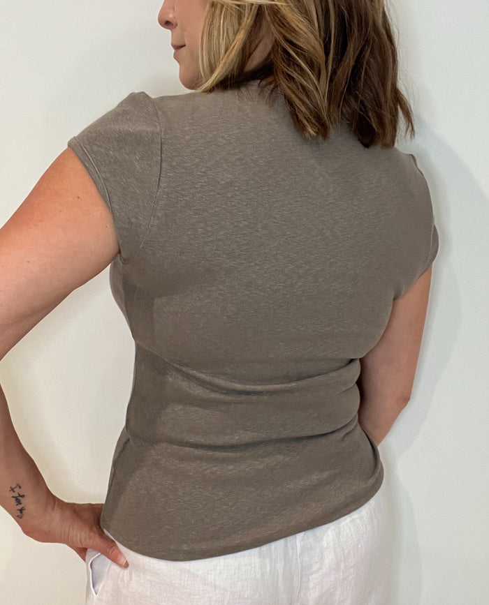 The Keegan Top-Grey/Taupe-Final Sale