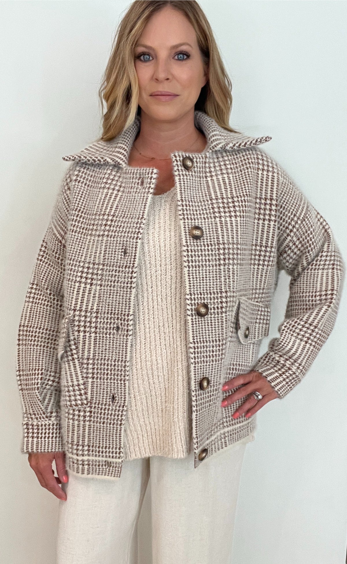 Lola Houndstooth Jacket -Final Sale