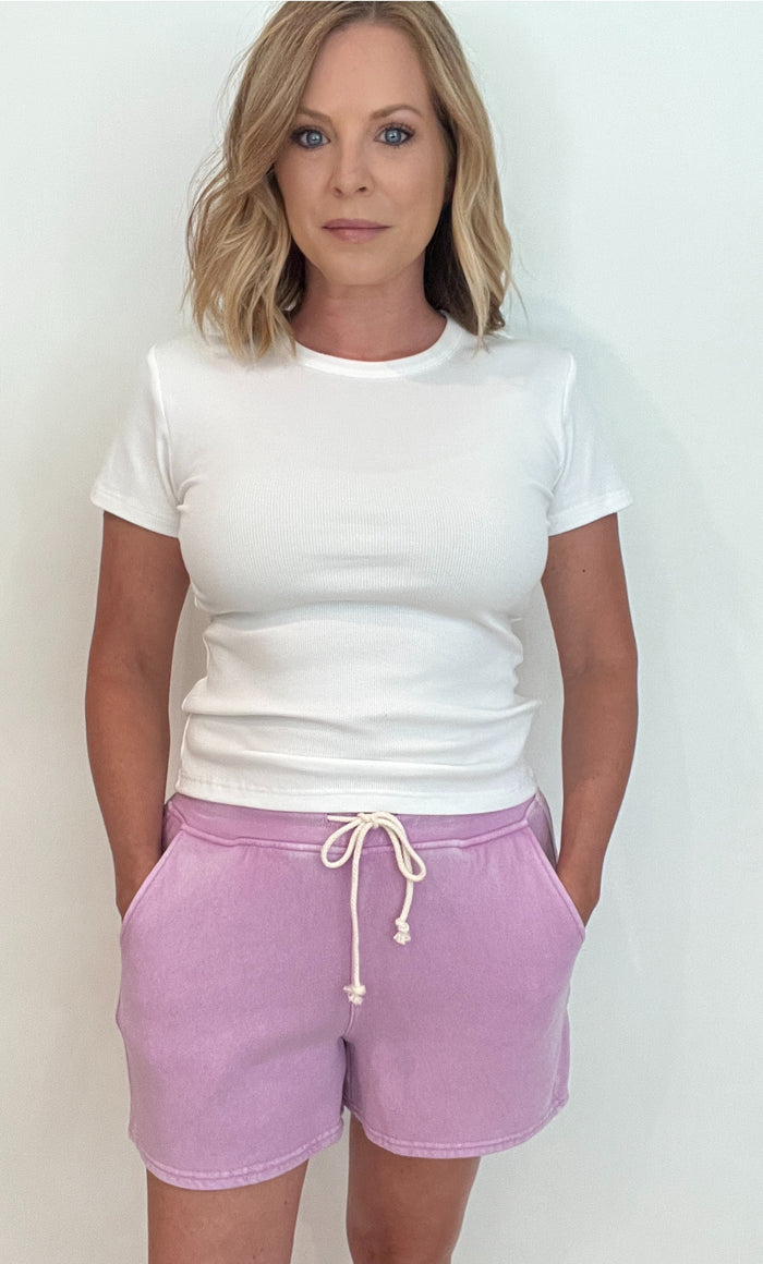 Charlotte Sweat Shorts-Orchid-Final Sale