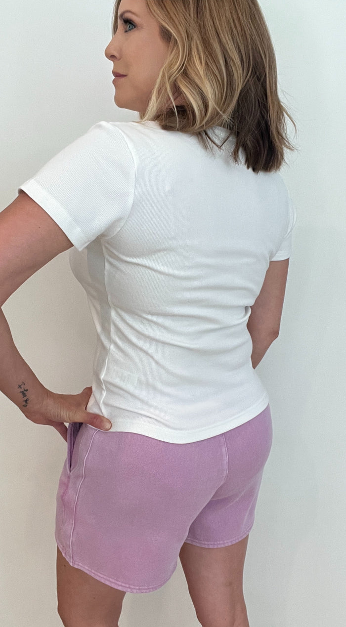Charlotte Sweat Shorts-Orchid-Final Sale