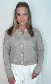USA Flag Cardigan-Grey