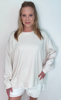 Holland Ribbed Pullover-Clay