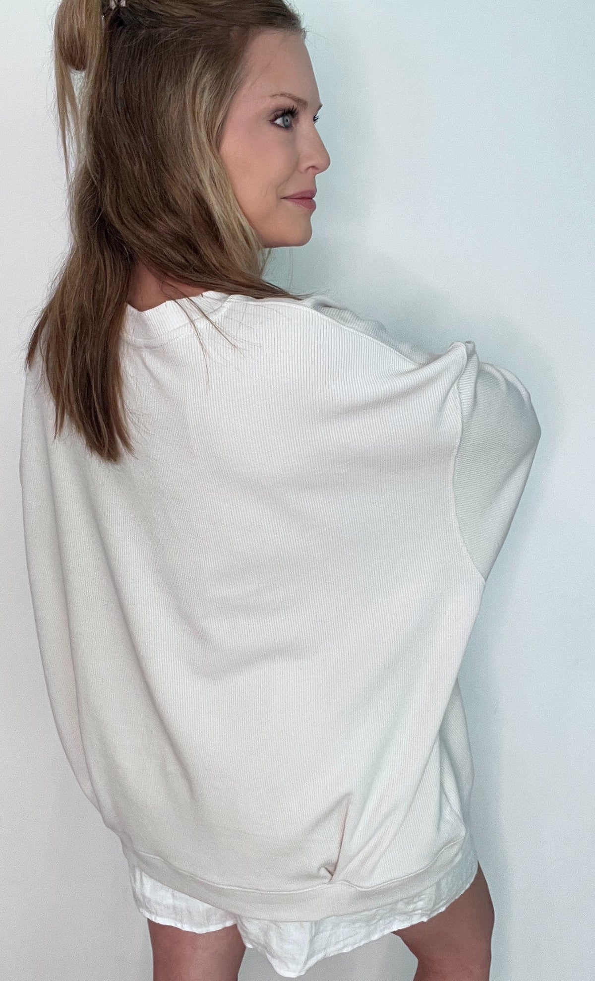 Holland Ribbed Pullover-Clay