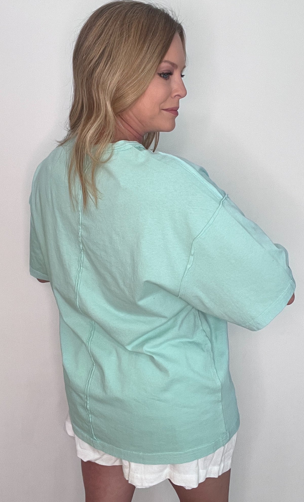 Minty Shell Tee-Mint/Blue