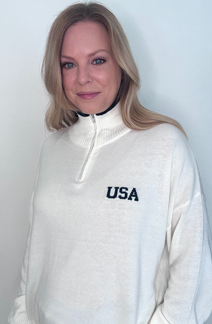 All-American Sweater-Ivory