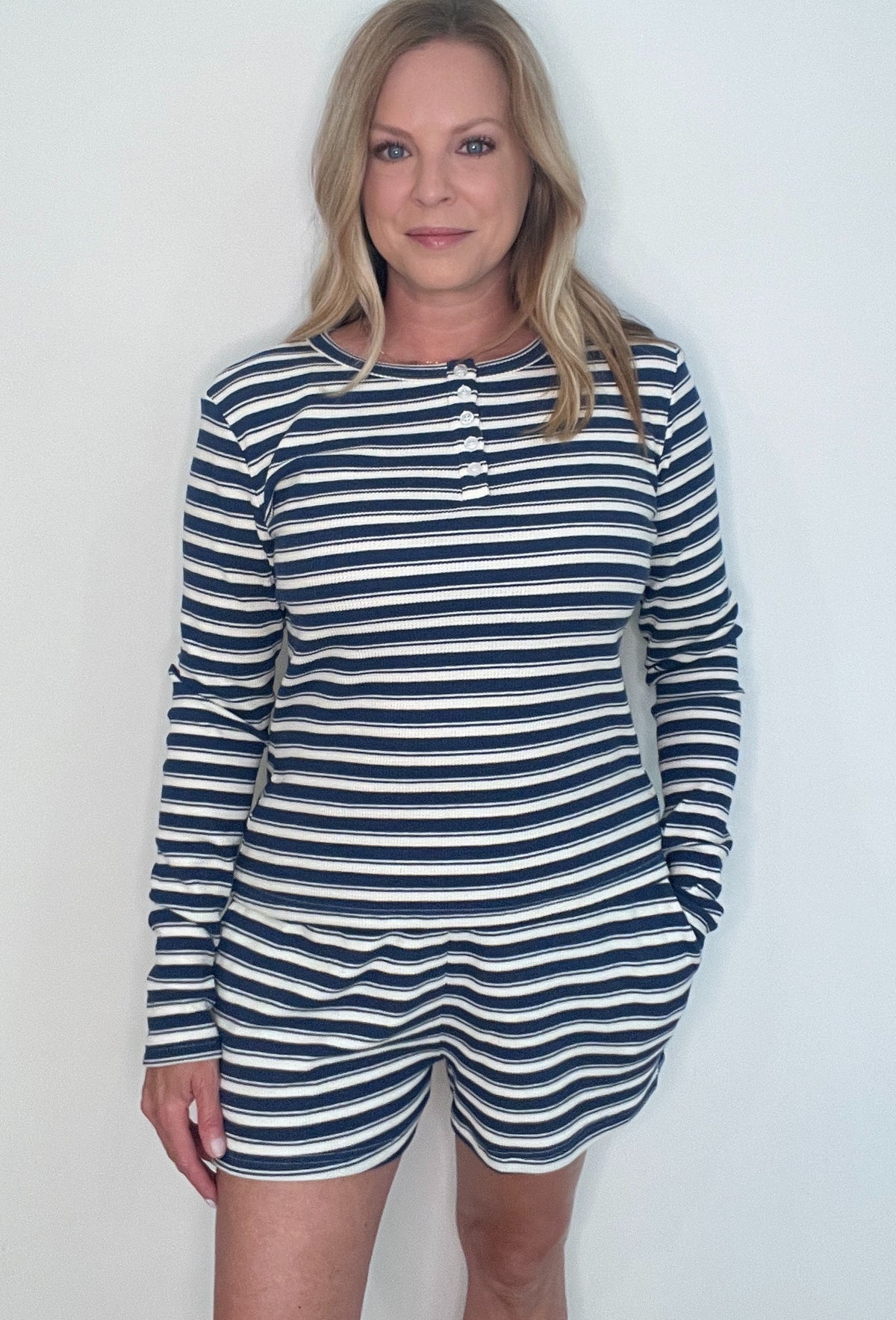 Weekend Coast Set-Blue/Cream